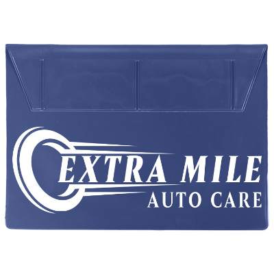 Plastic large auto document holder with one color custom imprint.