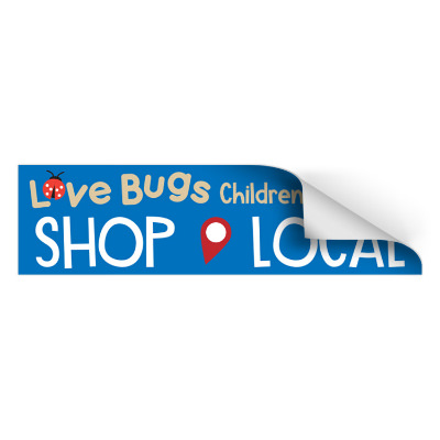 11x3 imprint bumper stickers with full color imprint.