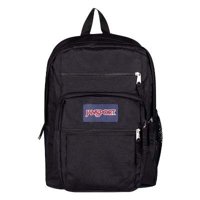 Blank recycled polyester black backpack.
