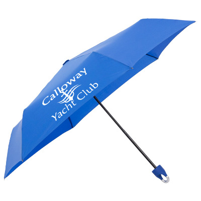 Blue clipper compact telescopic umbrella with your unique imprint.