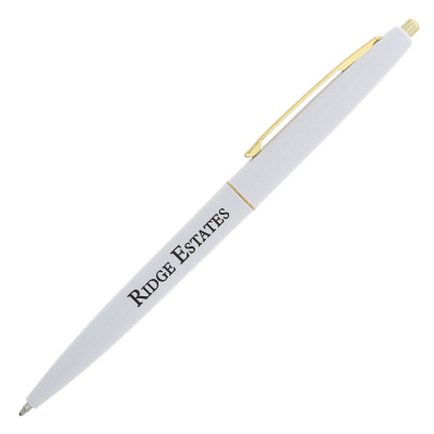 Plastic barcelona golds pen.