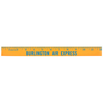 Fluorescent neon pink 12 inch wooden ruler with logo