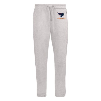Branded grey melange sweatpant with full color imprint.