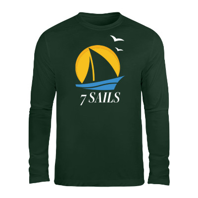 Long sleeve forest green t-shirt with full color logo.