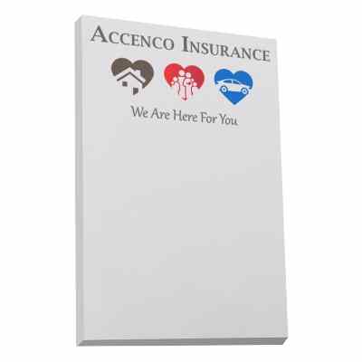 Souvenir sticky note 6x9 inch pad with full color imprint.
