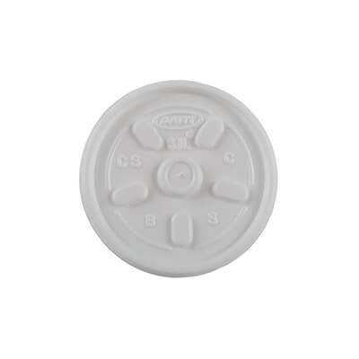 4 oz. white plastic vented lid for foam bowl.