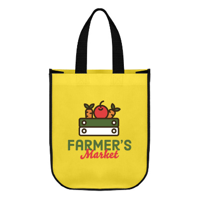 polypropylene tote bag with a custom imprint.