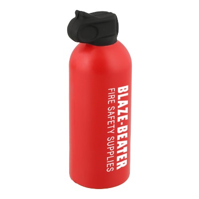 Red foam stress ball with a custom logo.