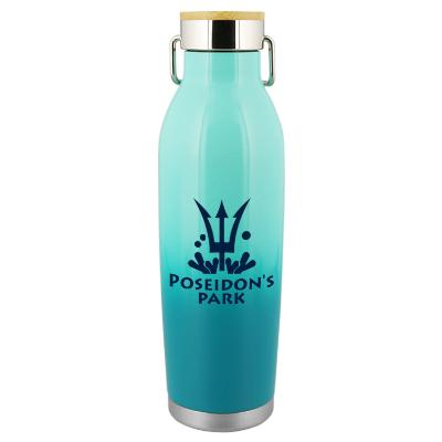 Mint stainless bottle with custom logo.