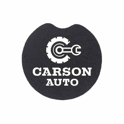 100% recycled tire cup holder coaster branded.
