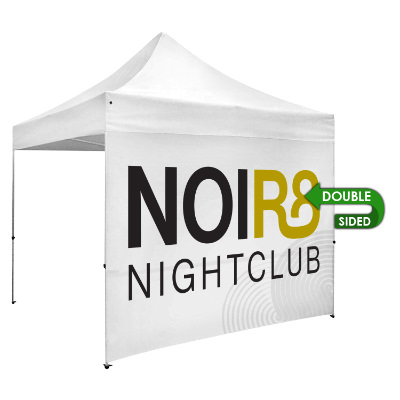Full-color 10-ft. tent wall with custom imprint.