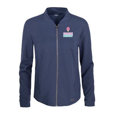 Ladies Navy Personalized Full Color Full-Zip Jacket
