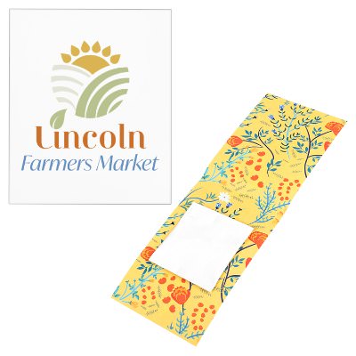 White paper custom matchbook.