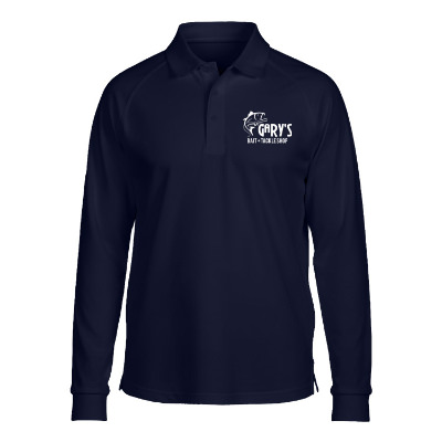 Customized navy long-sleeve tactical polo