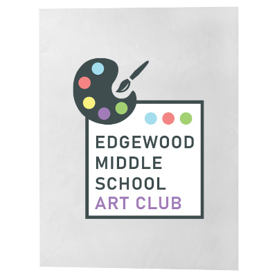 White kraft mailer bag with a custom logo.