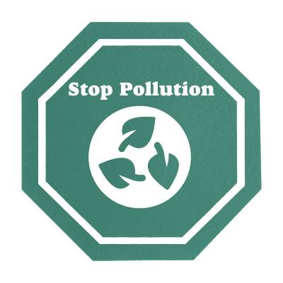 Green stop sign vinyl jar opener with custom printed logo.