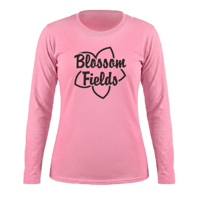 Pink custom imprinted short sleeve shirt.