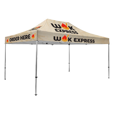 Full-color 15-ft. tent with custom imprint.