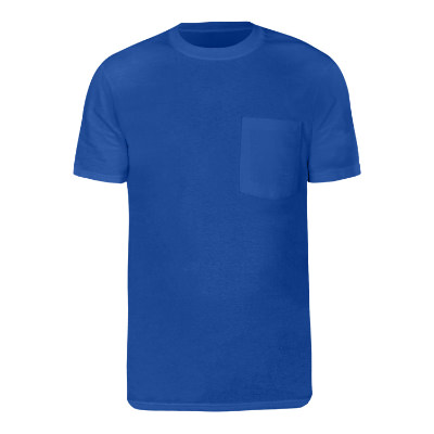 Plain true royal pocket tee.