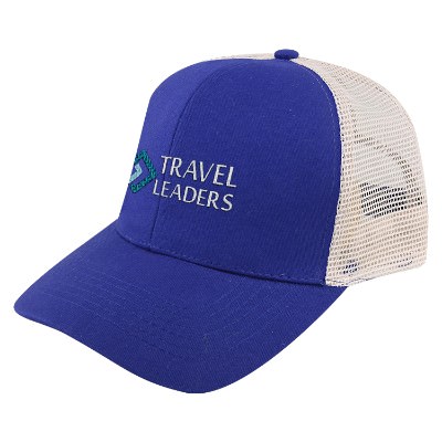 Royal blue with khaki customized ball cap.