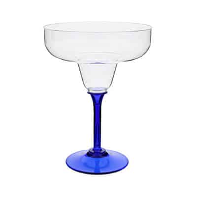 Acrylic blue margarita glass blank in 14 ounces.