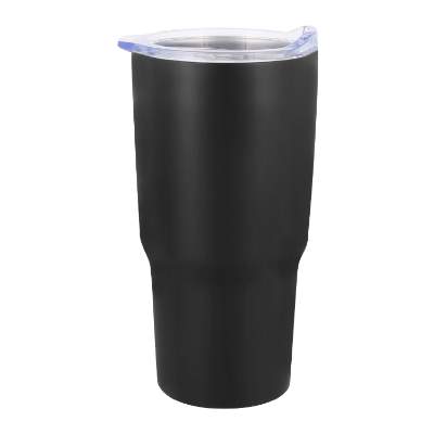 Blank black tumbler.