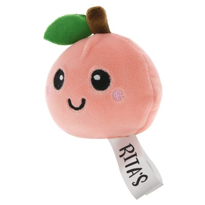 Light pink foam stress ball with a custom imprint.