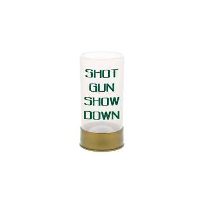 Arcylic yellow shot glass with custom imprint in 1.5 ounces.