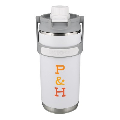 White water jug with custom full color logo in 36 oz.