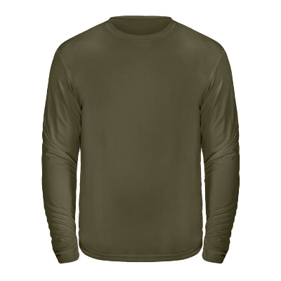 Blank military green long sleeve t-shirt.