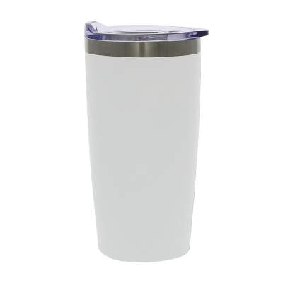 Blank white tumbler with lid.