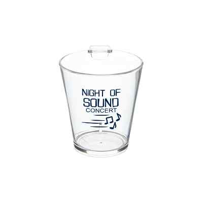 Arcylic clear shot glass with custom imprint in 1.5 ounces.