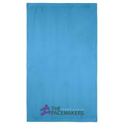 Presidential Plush Velour White Beach Towel with embroidered logo
