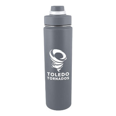 Stainless sports bottle with custom imprint in 24 oz.