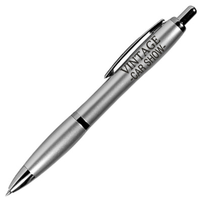 Colorful plastic pens with custom logo.