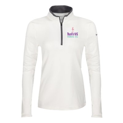 Ladies White Personalized Full Color Quarter-Zip