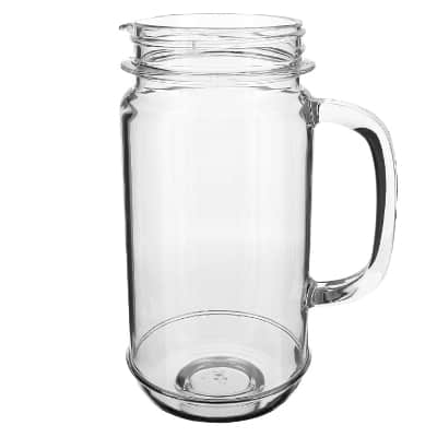 Acrylic clear beer glass blank in 32 ounces.