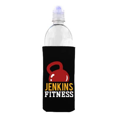 Custom foam full-color can cooler with logo.