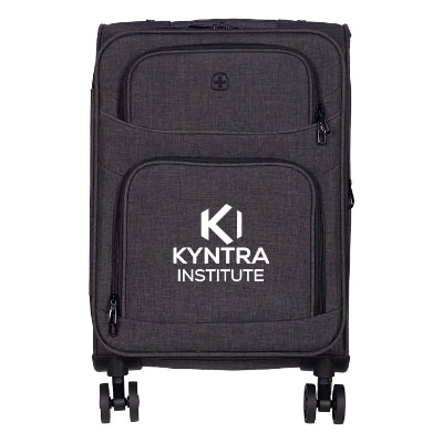 21-inch graphite RPET Graphite carry-on with custom logo.