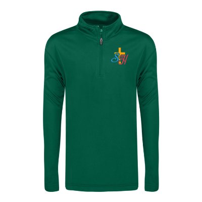 Full Color Green Personalized Quarter-Zip