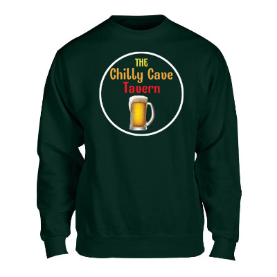 Personalized green crewneck with personalized logo