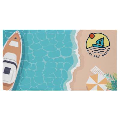 Custom full color dye sublimated large beach towel