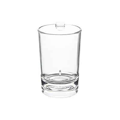 Arcylic clear shot glass blank in 2 ounces.