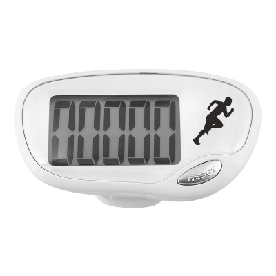 Plastic white peodmeter with custom imprint.
