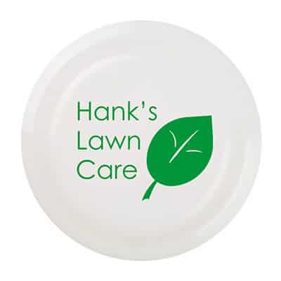 Plastic night glow Glow-in-the-dark flying disk personalized with imprint.