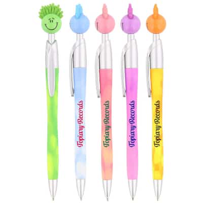 Plastic mood fun buddy pen.