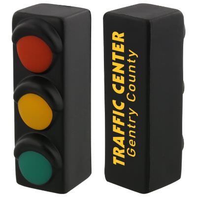 Foam traffic light stress reliever with personalized imprint.