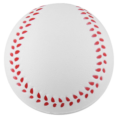Polyurethane foam white blank stress ball.