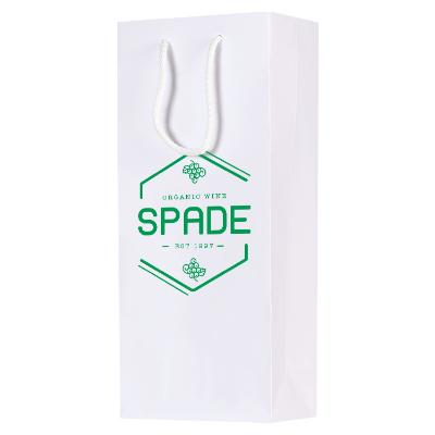 Kraft paper classic white wine eurotote with foil logo.