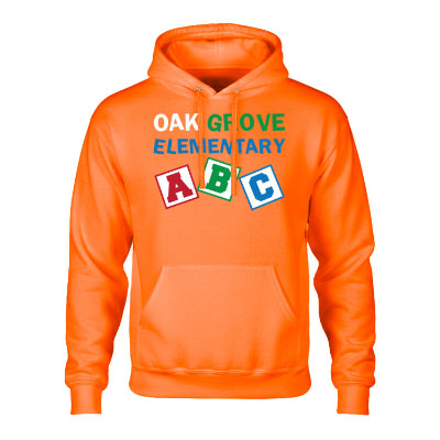 Customized safety orange fleece hoodied with custom logo